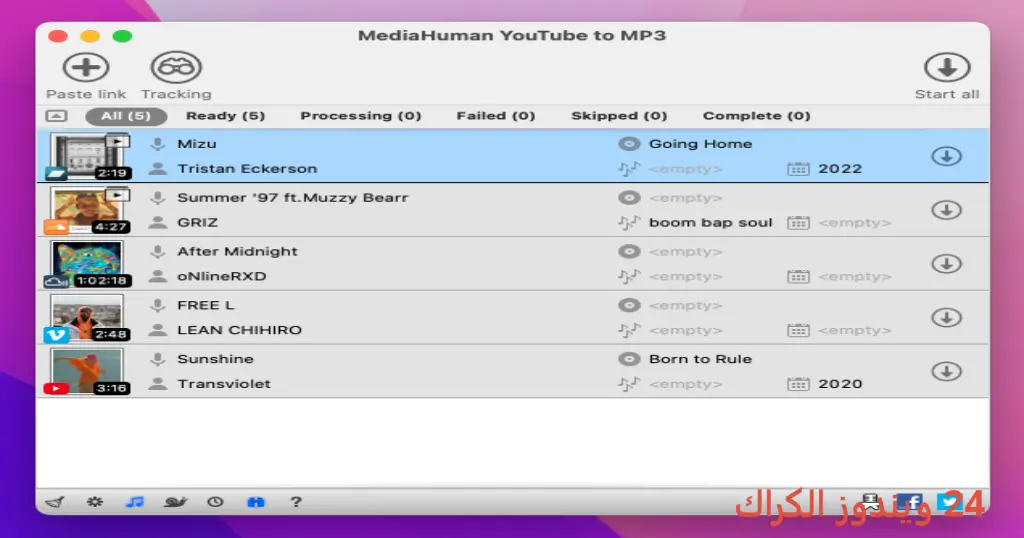 MediaHuman YouTube to MP3 Converter تحميل مجاني