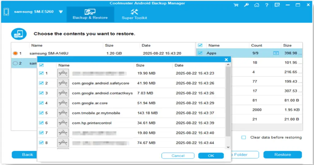 Coolmuster Android Backup Manager تحميل مجاني