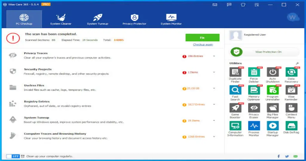 Wise Care 365 Pro تحميل مجاني